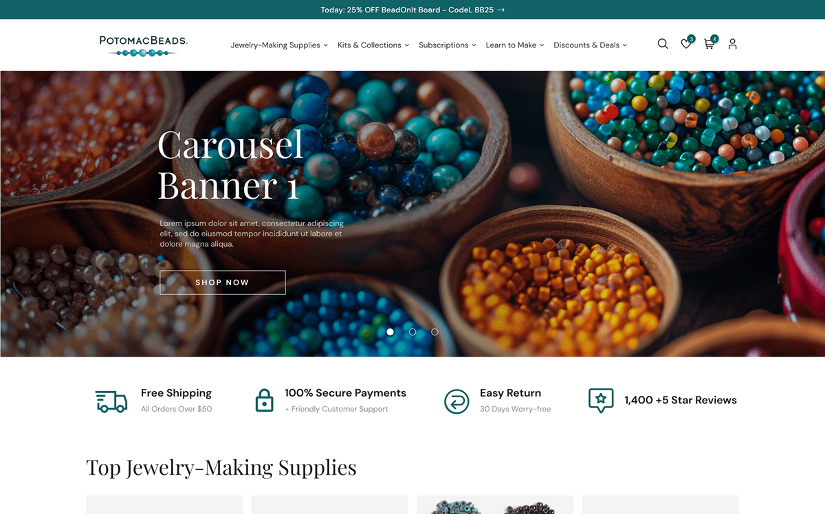 jewelry beads UI/UX Figma ui design landing page Website Web Design  user interface mobile design