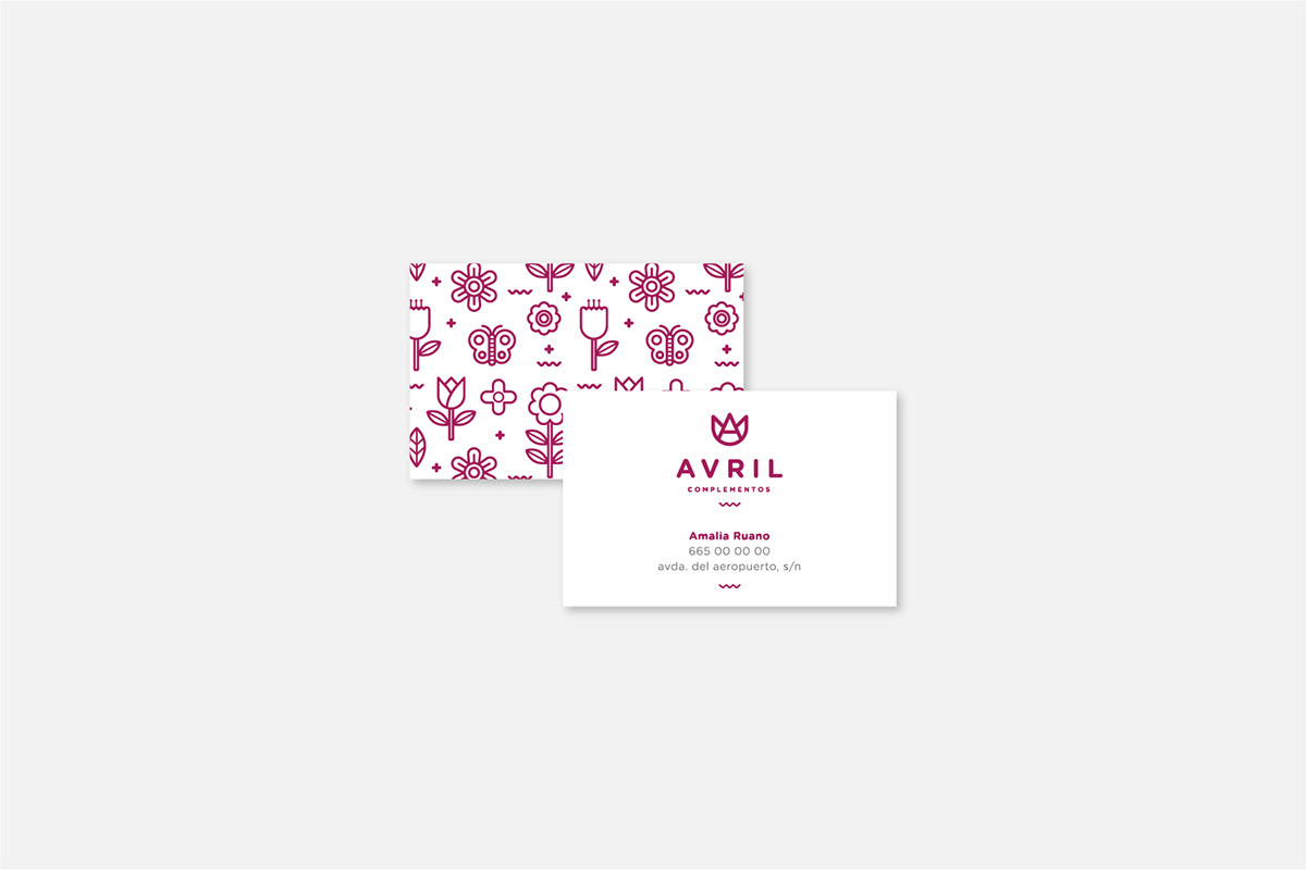 Corporate Design pattern Flowers pink logo identity shop