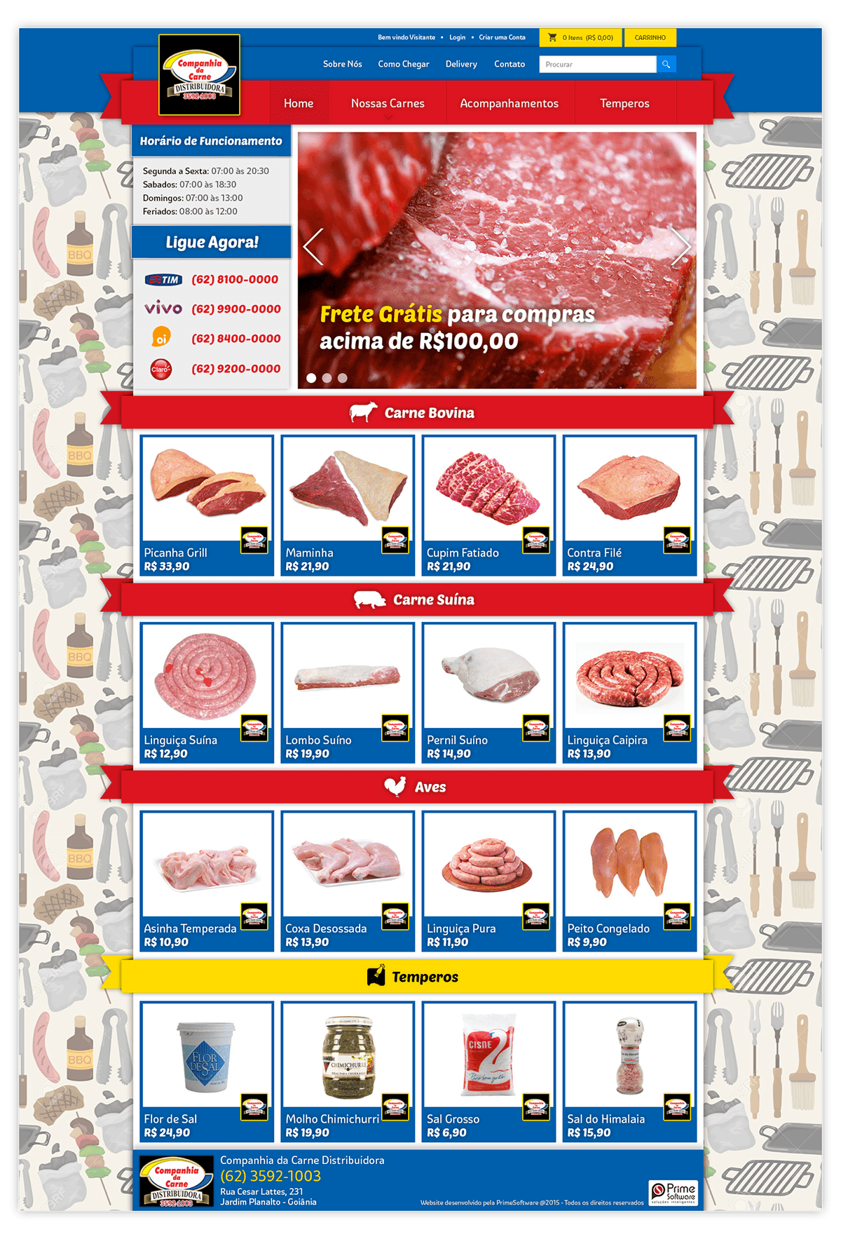 site papelaria Cia da Carne