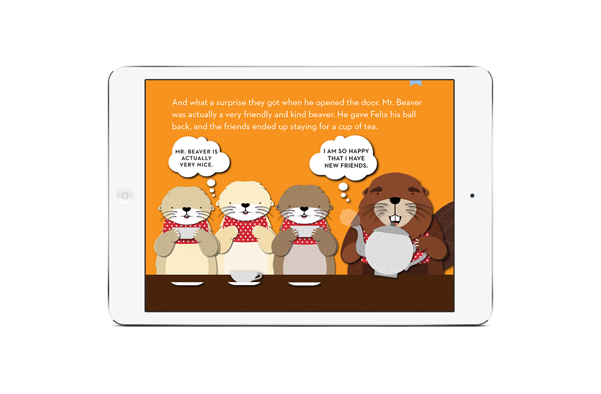 interactive book children iPad story illustrations otter