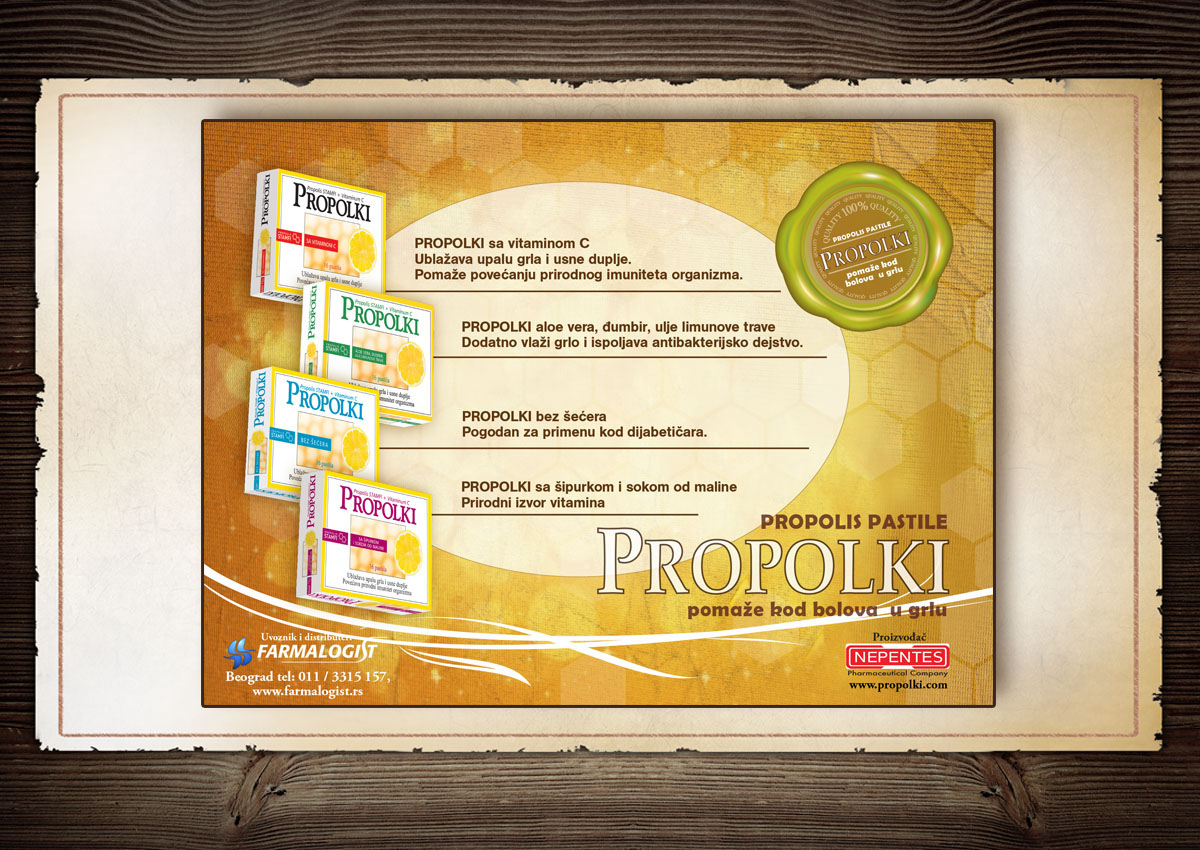 Propolki ads product nepentes throat pastile