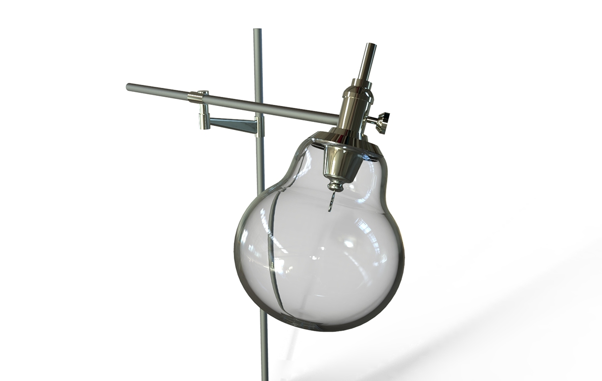 Fly fishing fly tying design Desk lamp light Lamp SCAD Solidworks software keyshot