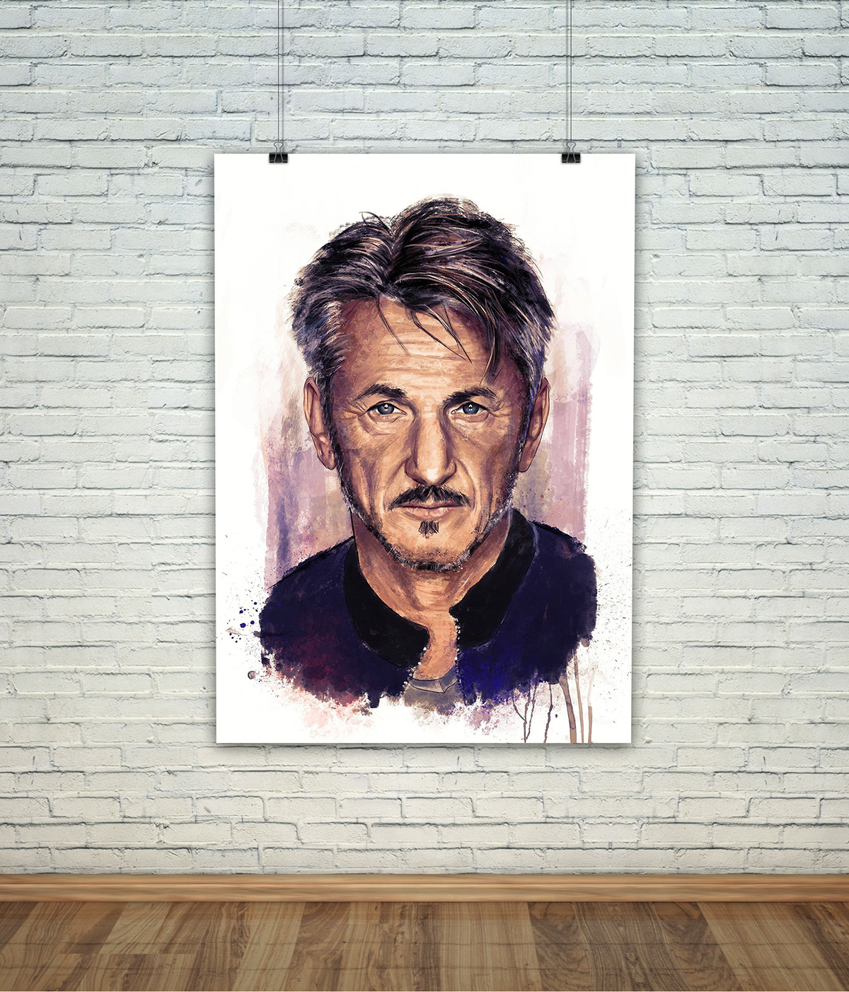 Sean Penn Sean penn portrait paint digital Celebrity actor portraits
