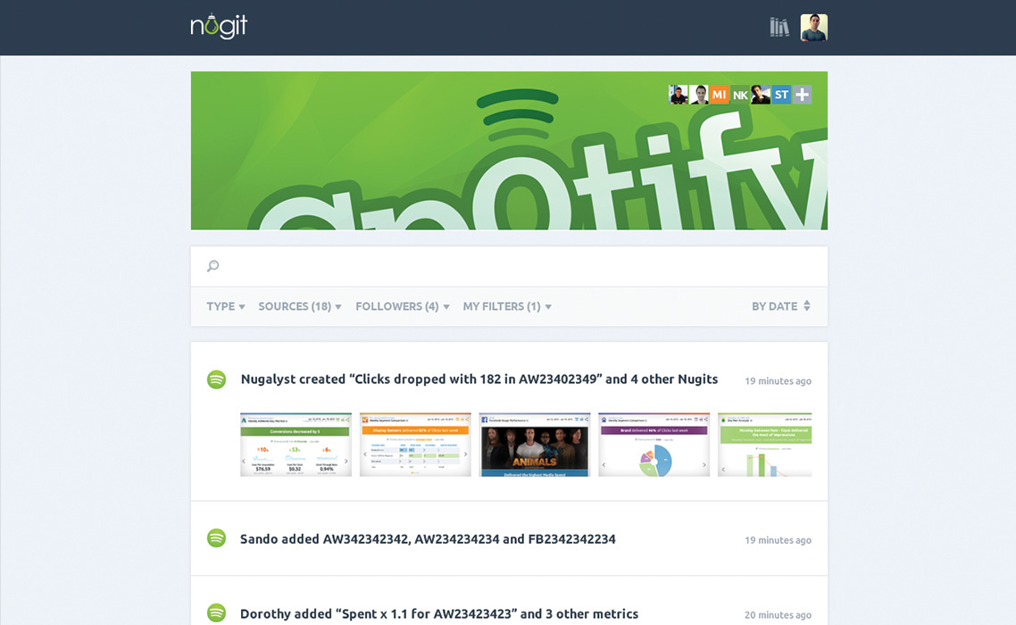 Nugit Pixel Tie web application web app digital marketing