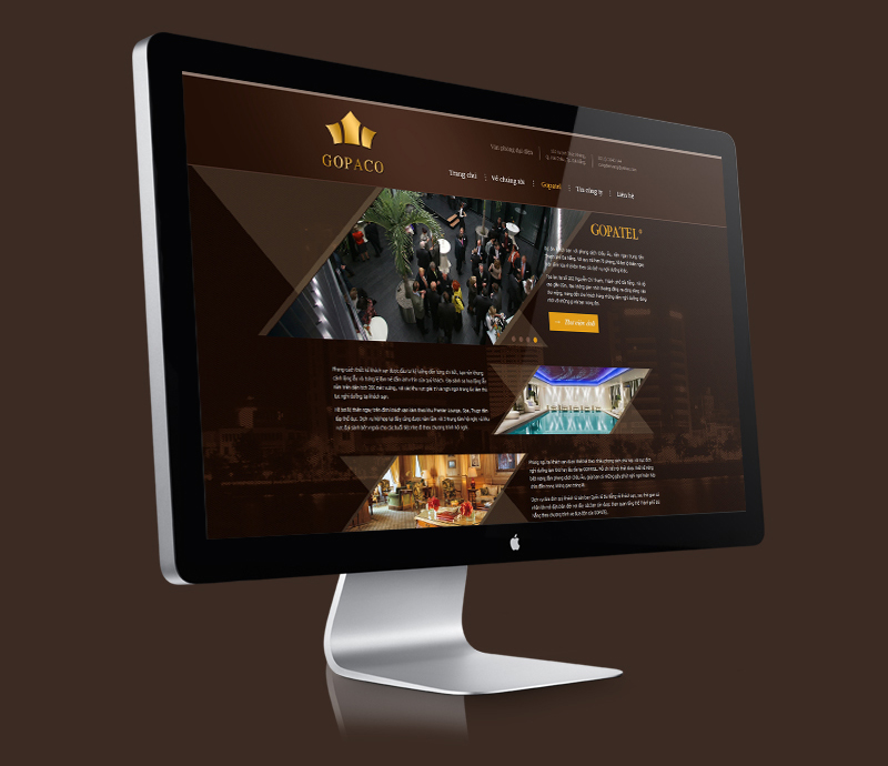 Website gopaco construction hotel building vietnam Danang golden palace company Investment