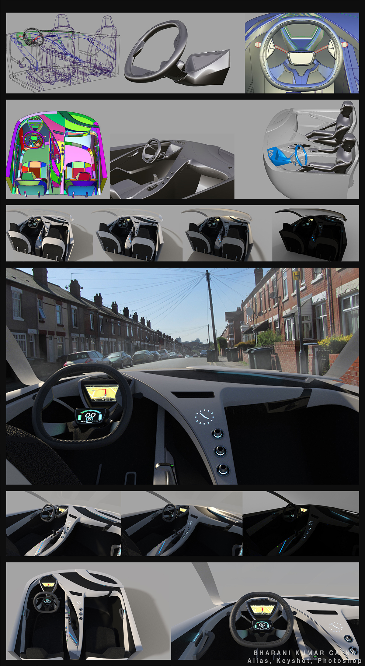 Automotive Interiors Alias photoshop rendering 3d modeling photorealistic keyshot
