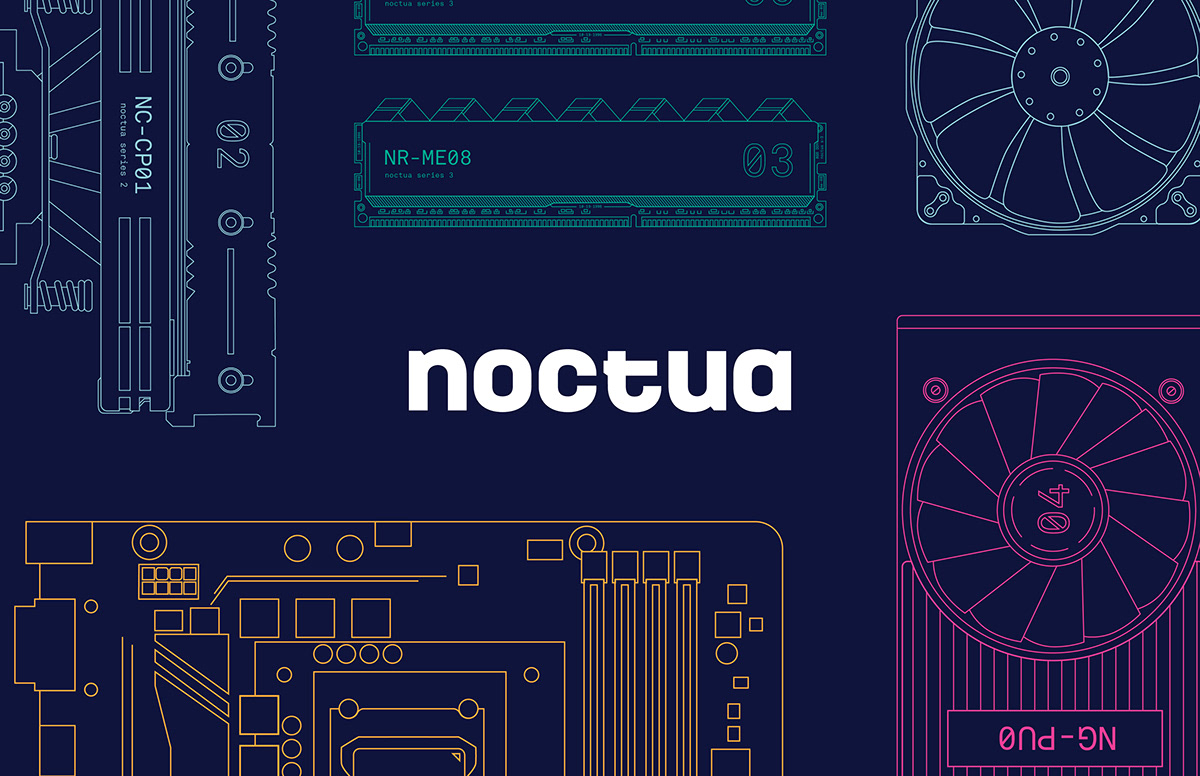 Computer brand Packaging branding campaign noctua wwu animation adobeawards diagrams
