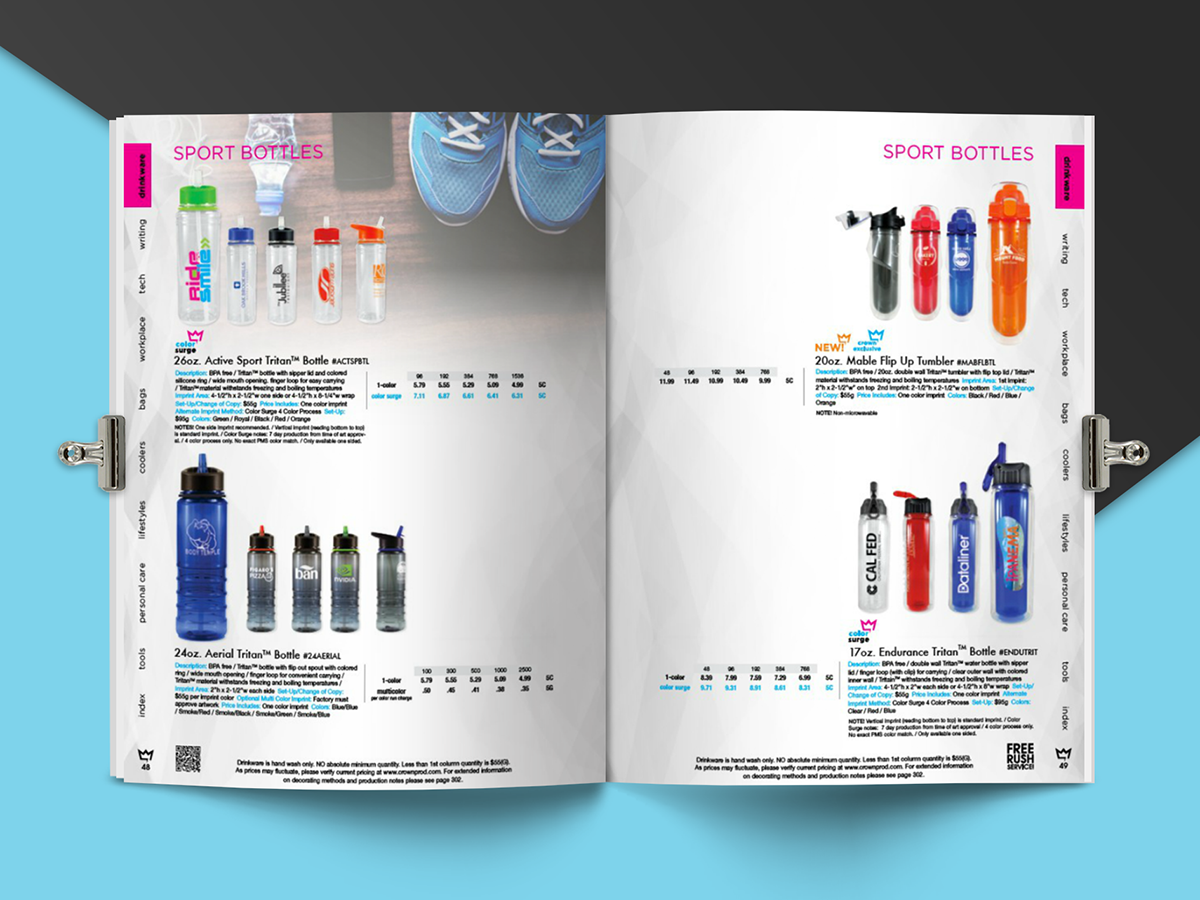 Adobe Portfolio Promotional Products catalogs publication design Retail book magazine sales