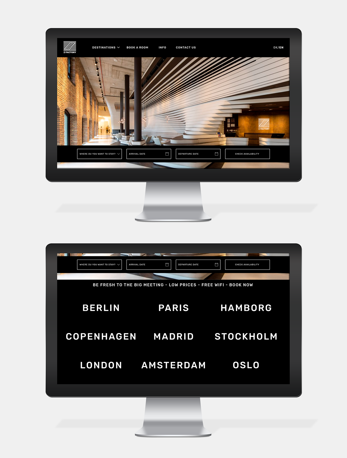 CI hotel coperate identity branding  graphic design z factory black & white SVK
