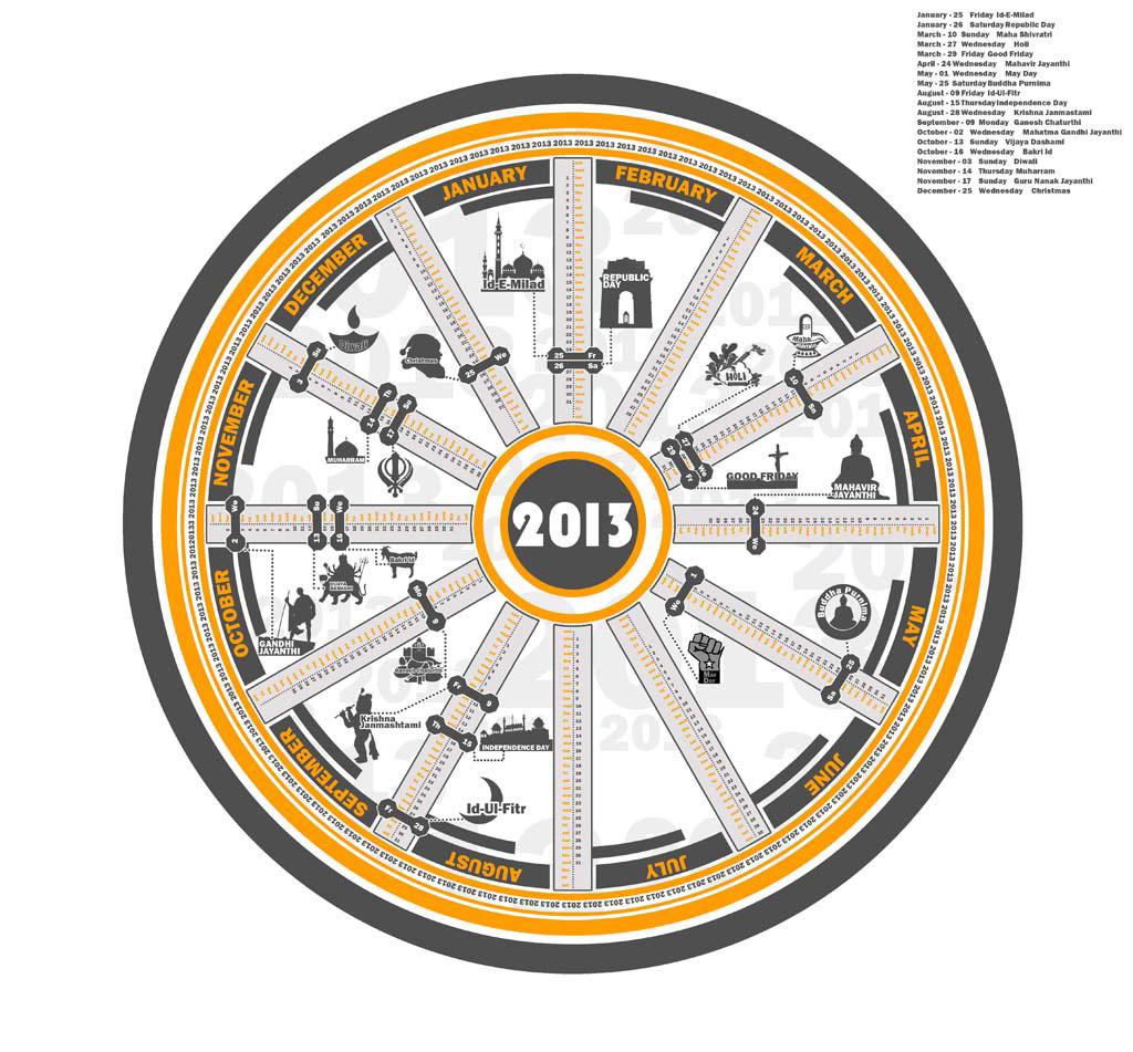 2013 calandar  3d  3d infographic  infographic typography  