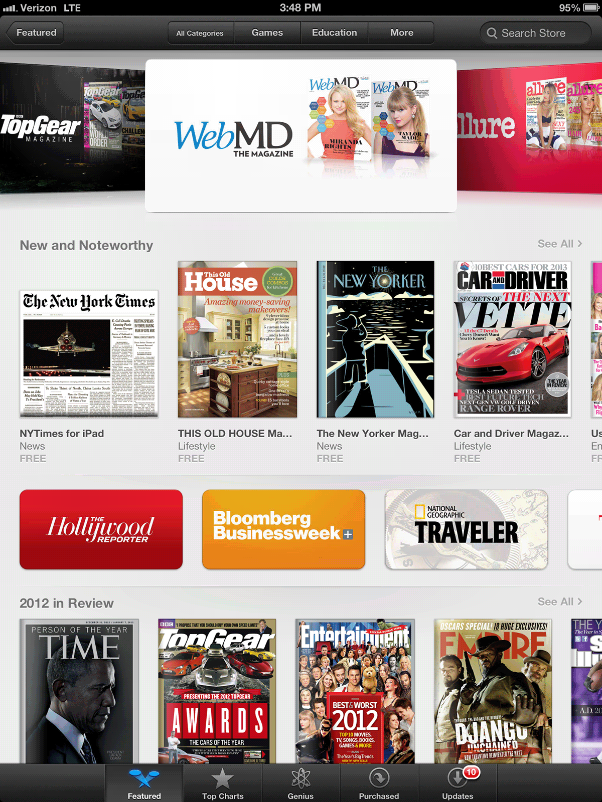 iPad App webmd the magazine Mobile app newsstand