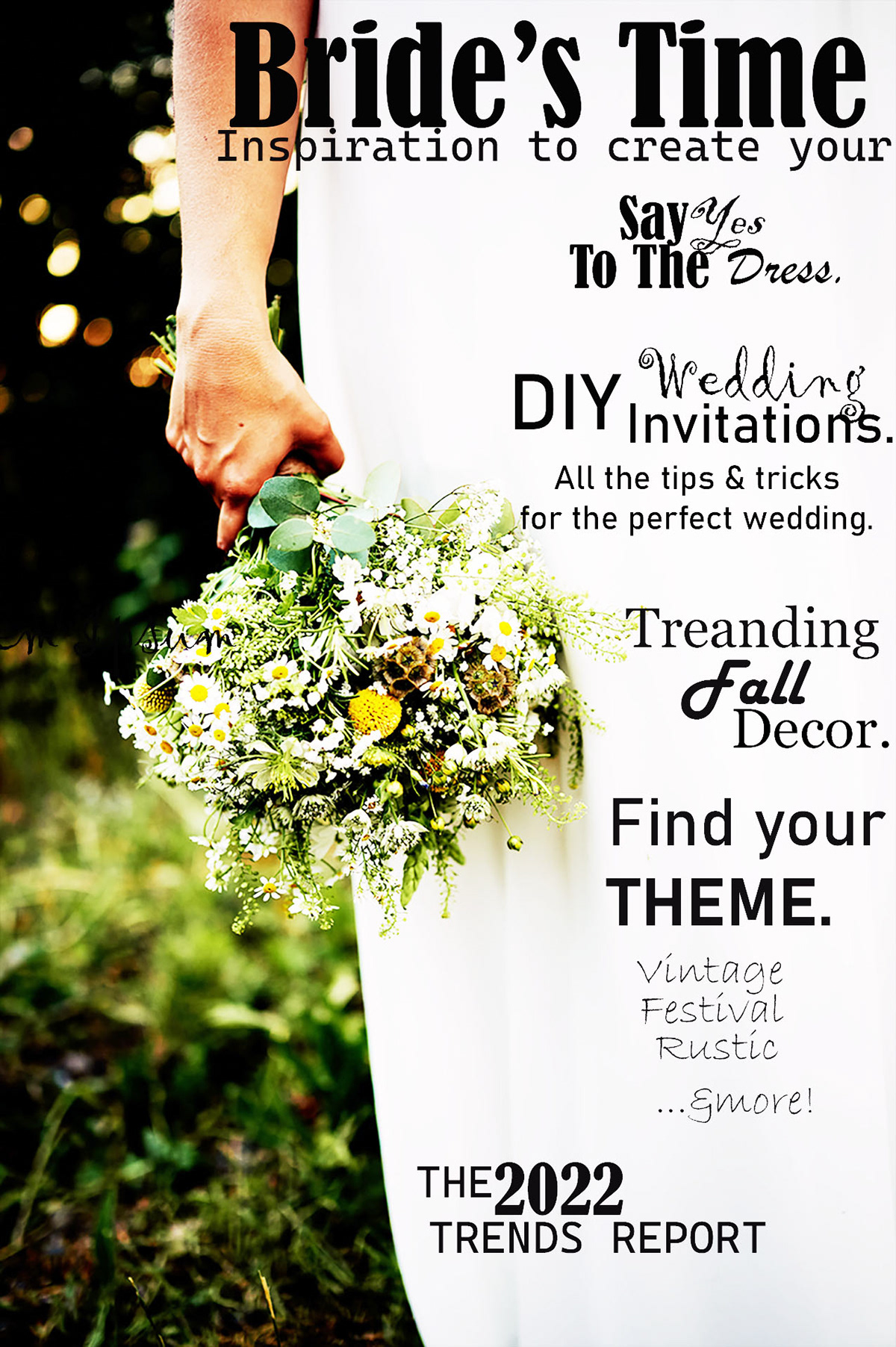 I created this Wedding magazine cover for all brides.