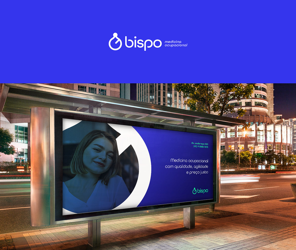 bishop blue brand brand identity doctor Health identidade visual logo medicine occupational medicine