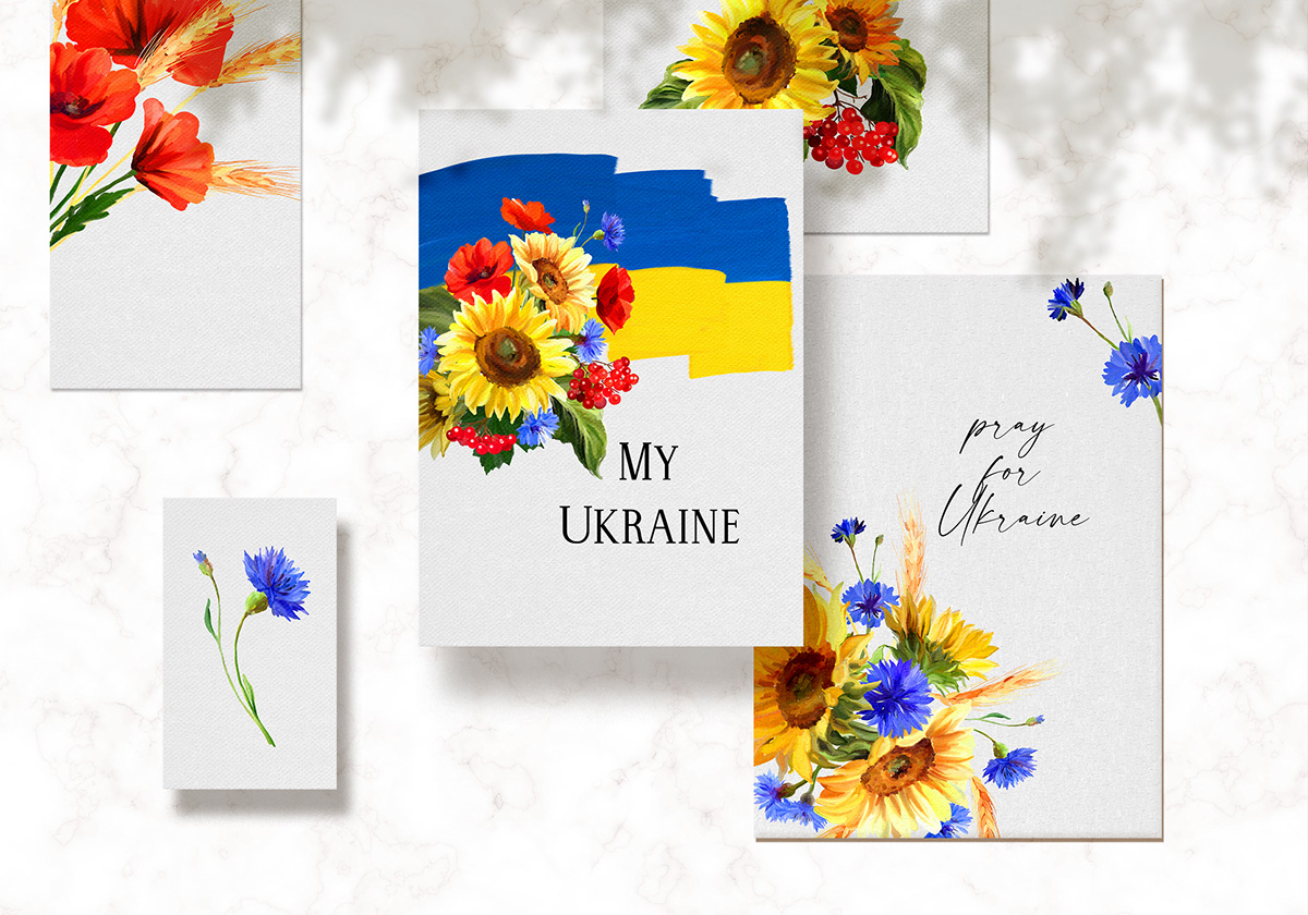 Bouquet Digital Art  Drawing  Flowers ILLUSTRATION  peace sunflower ukraine Ukrainian Flag War