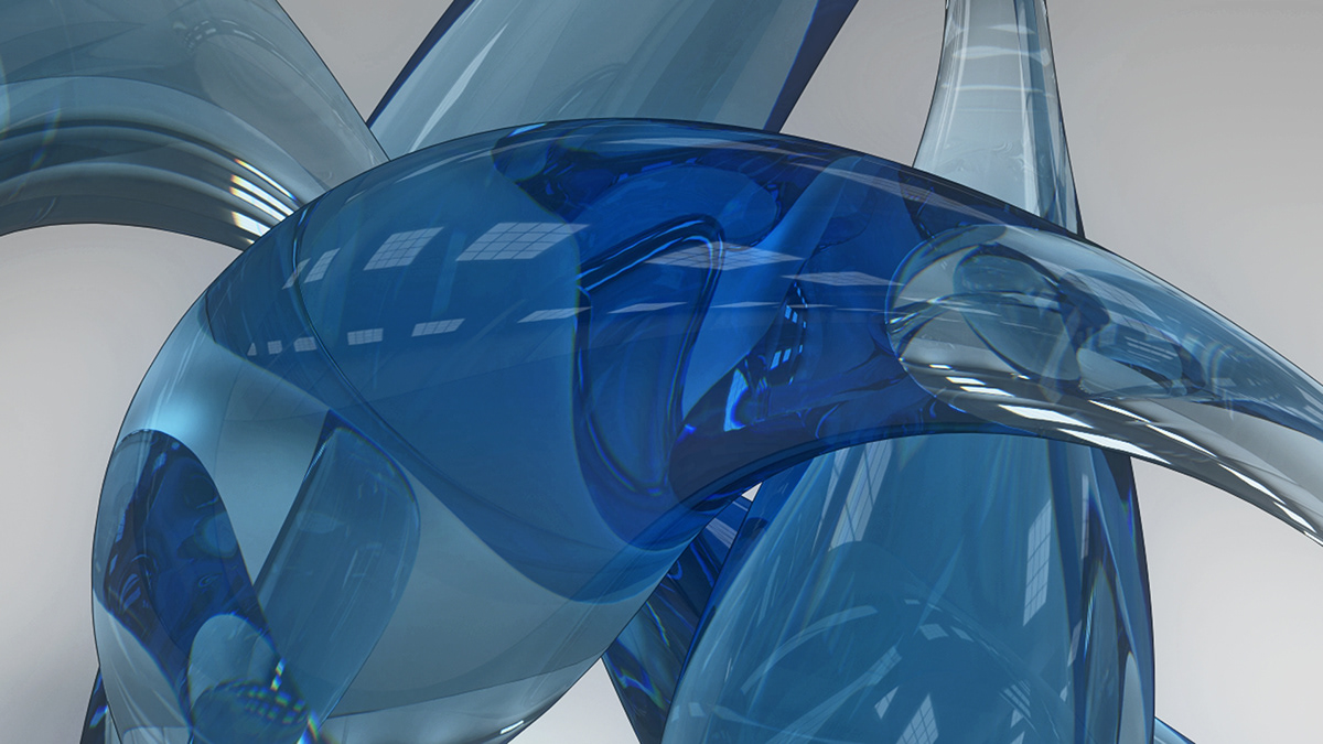 new lol cool blue geometry 3D Render rendering antonini gianluca torus knot