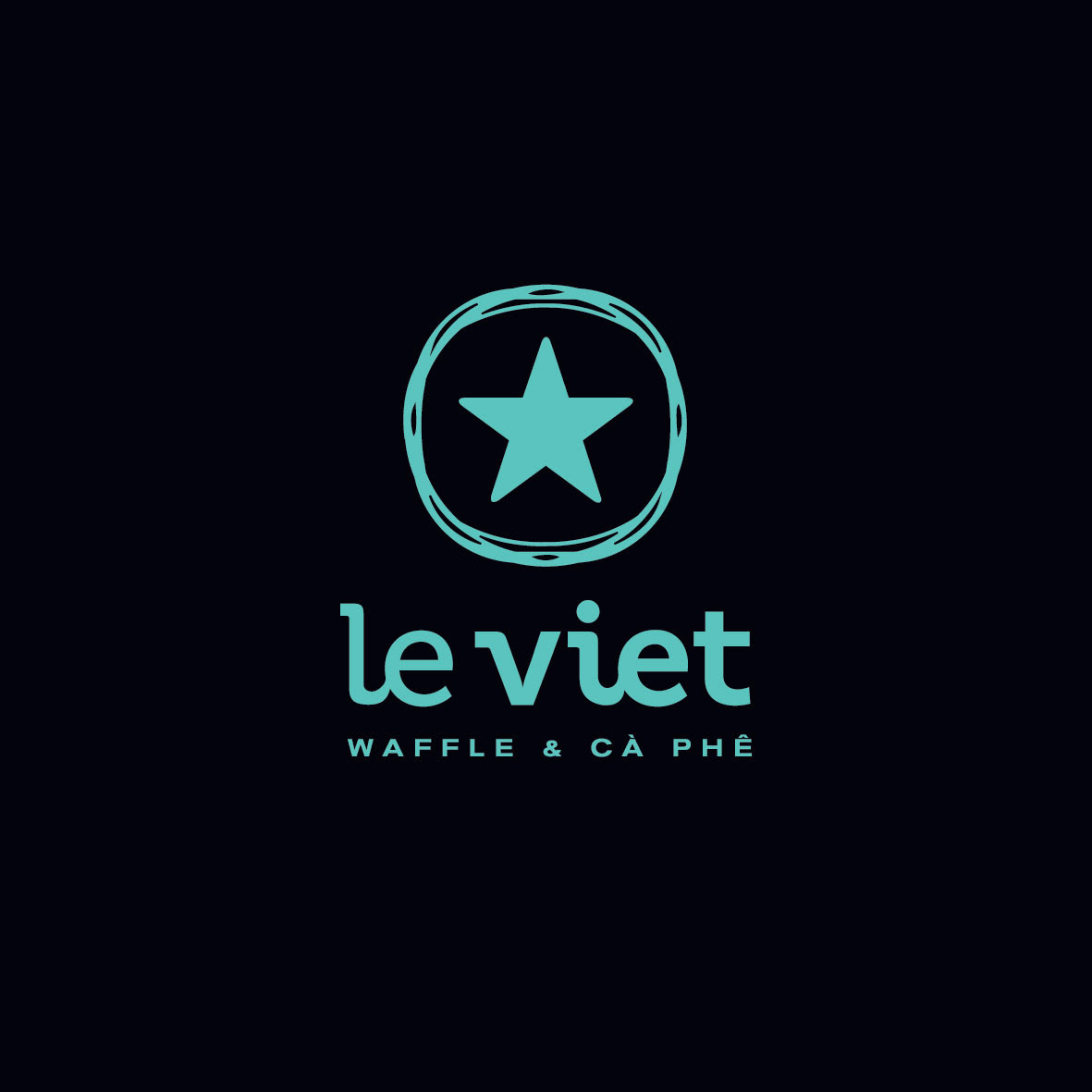 Logo Design le viet waffle Coffee caphe vietnamese interior design  jakarta