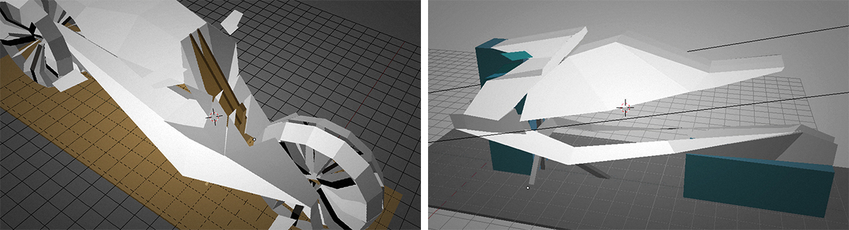 PEUGEOT osmos prototype blender cardboard model 3D