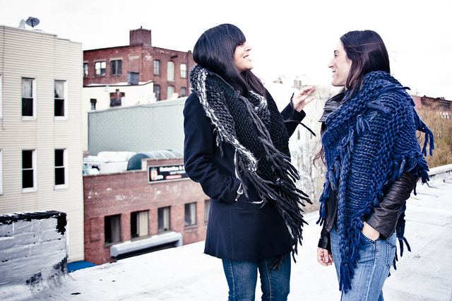 cedar point knitting scarf scarfs Brooklyn New York usa danielle mairowitz phil langer