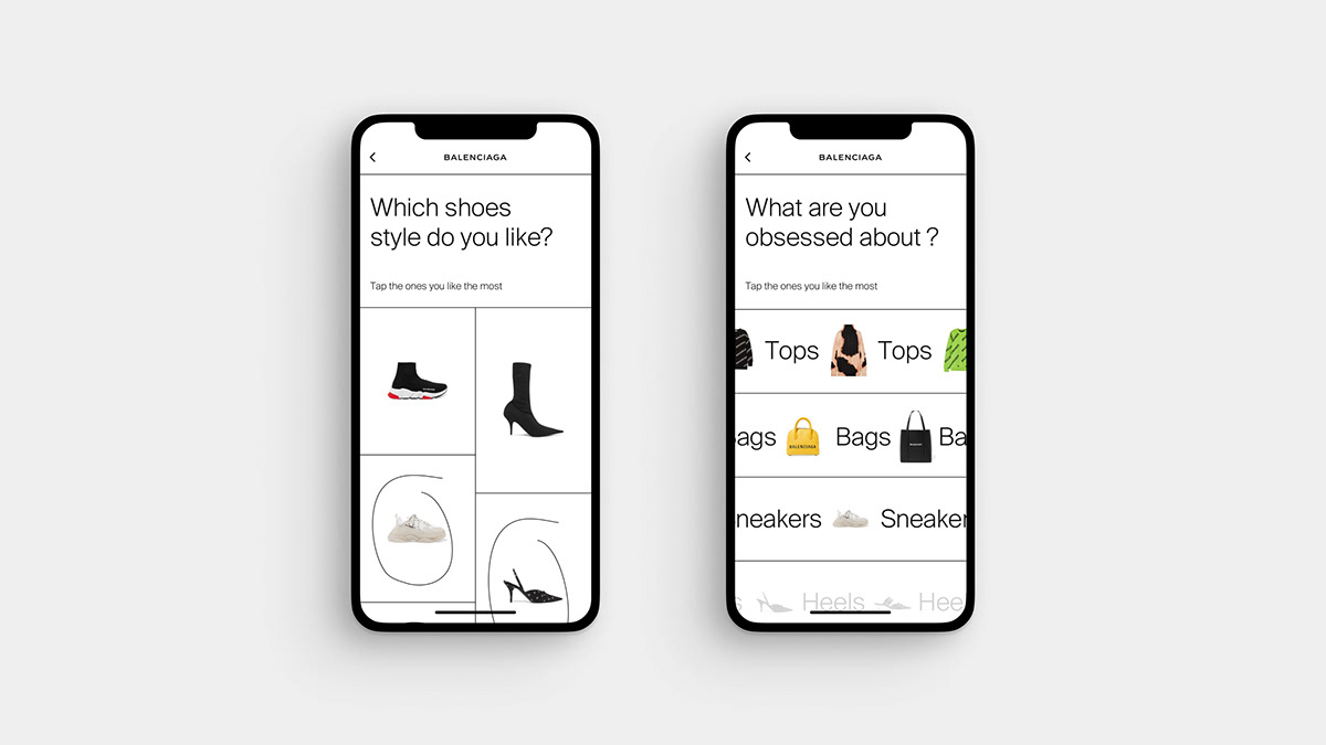 ai app Balenciaga luxury shop Shopping typography   Fashion  productdesign