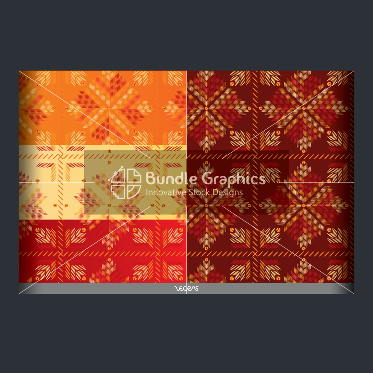 Phulkari traditional Embroidery pattern vector Illustrator punjab