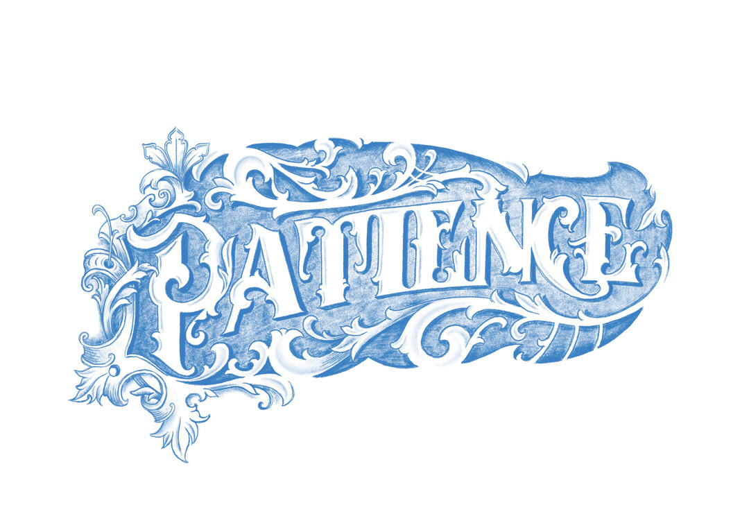 custom font Handlettering ornaments Patience tattoo typography   Victorian vintage