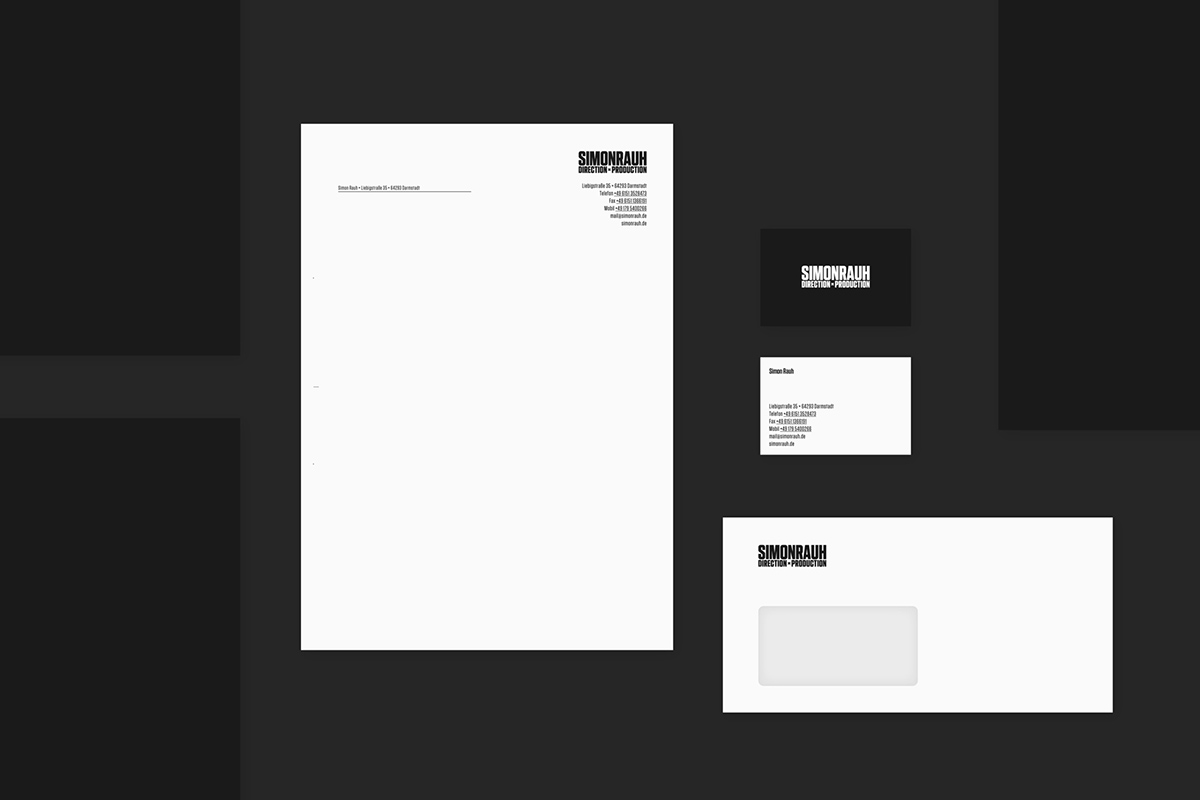 identity branding  design Stationery business card black White