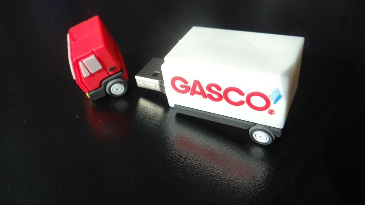 Gasco Pendrive pendrive usb brand camion miniatura MINI Gasco 3D cinema4d