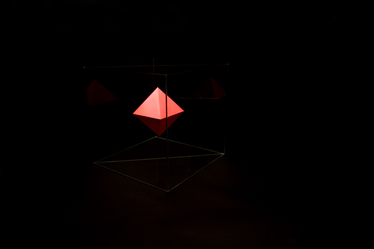 cube Space  triangle surface dimension glass
