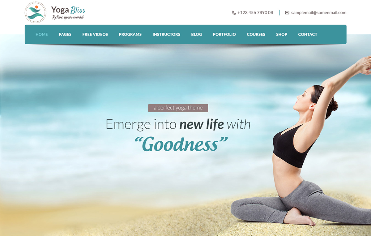 Yoga fitness wordpress THEMES themeforest envato Health beauty