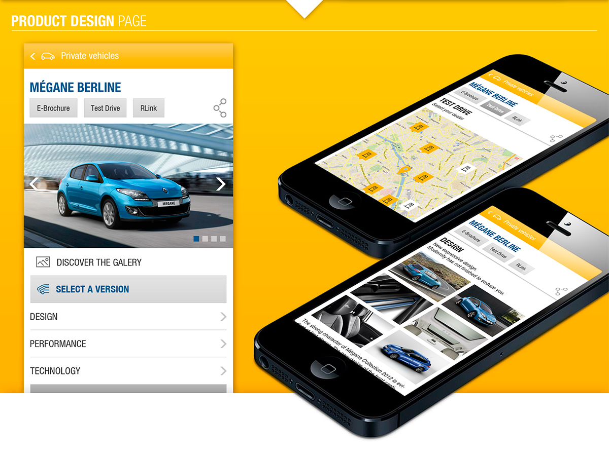 renault mobile web design smartphone commercial site
