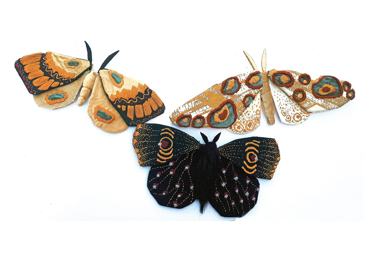 art textileart   butterfly textile artist artinstallation Embroidery fabric object sculpture