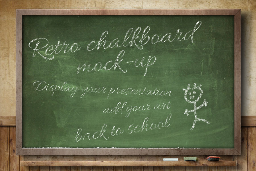 art Board Chalkboard design Display Education mock-up Mockup perfect photoshop effects photoshop mockup professional Retro school