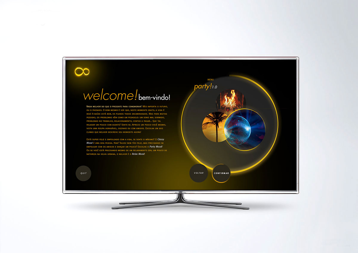 design tv  television  app  mood  clean  fire  relax  SMART TV