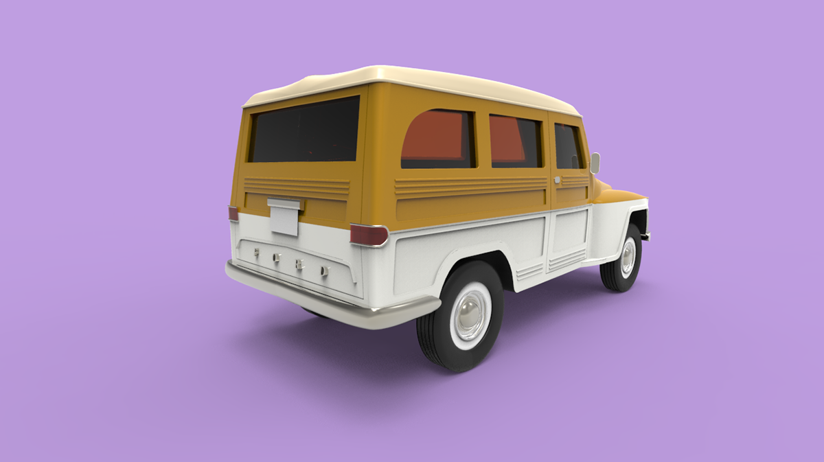 3D Ford Rhinoceros keyshot modeling car rendering product design  ufrgs industrial design 