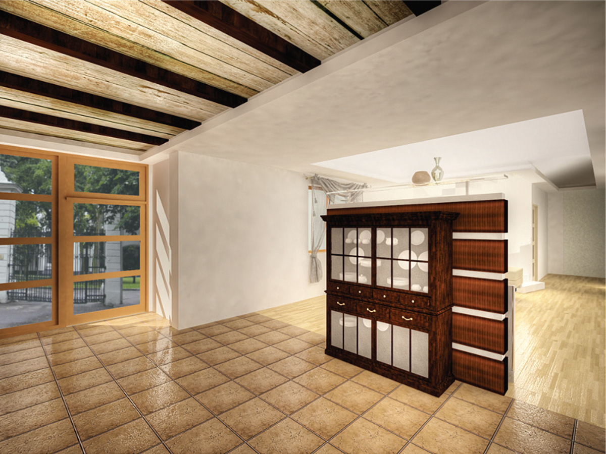 3D 3--dimensional 3Dimensional three Interior house private house countryside Classic