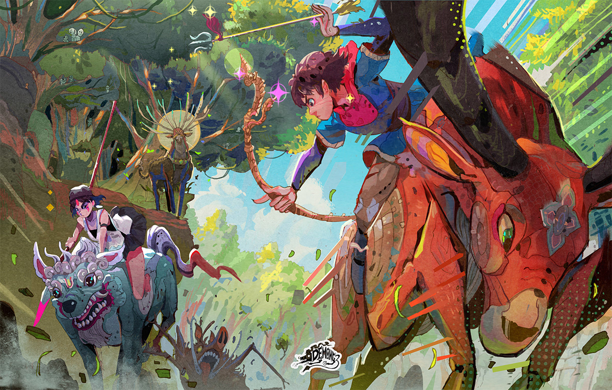 animation  artslyte concept digitalart fanart Ghibli ILLUSTRATION  spiritedaway Thai