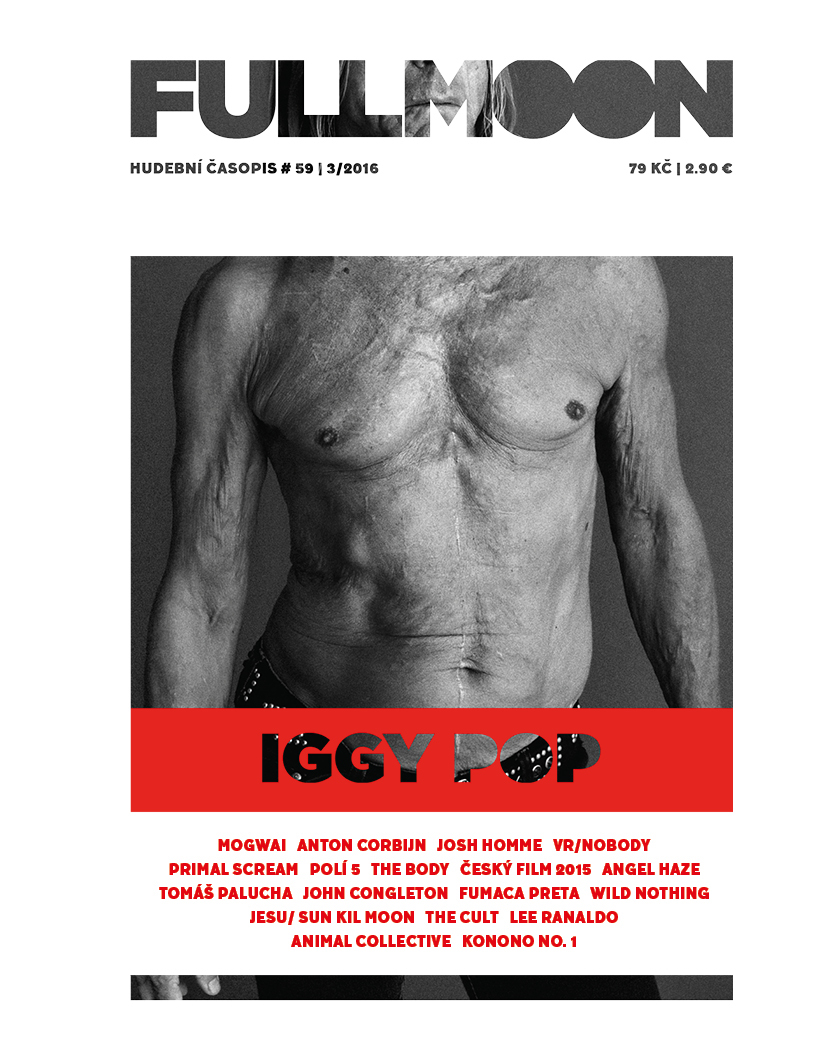 full moon COVER MOON magazine music iggy pop red grayscale