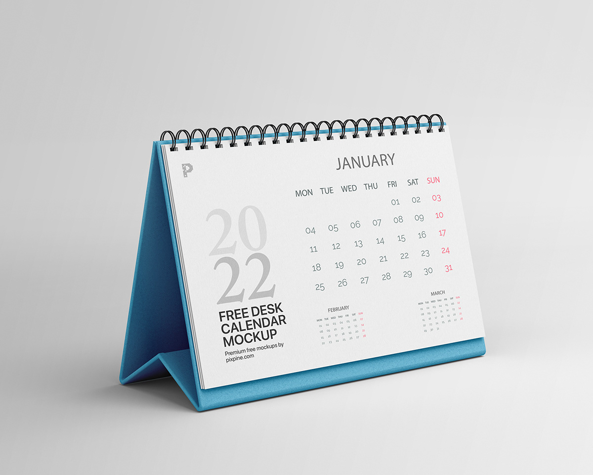 Free Desk Calendar Mockup :: Behance