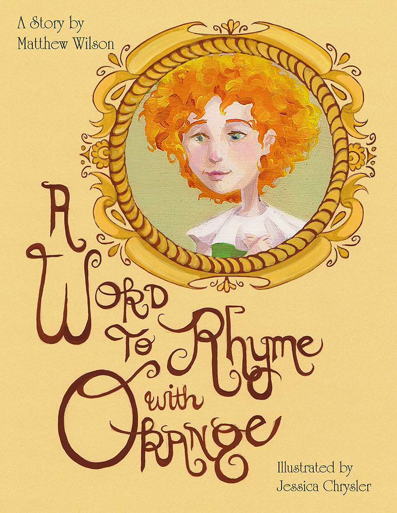 children's book Picture book oil cover design illustrated type orange fairytale