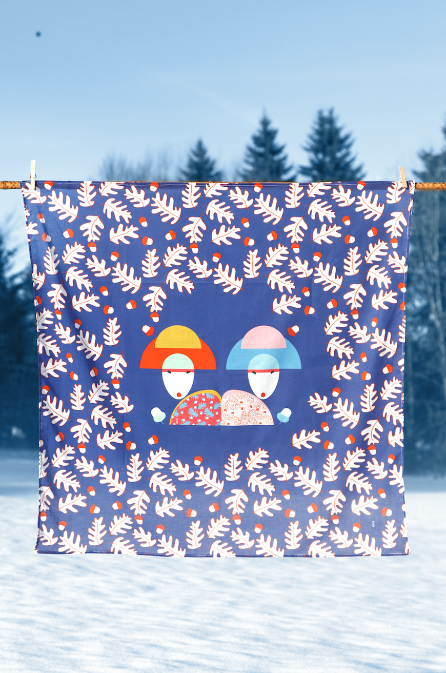 pattern patterndesign geisha Idioms Magali Pagnier textil surface design Mode furoshiki foulard