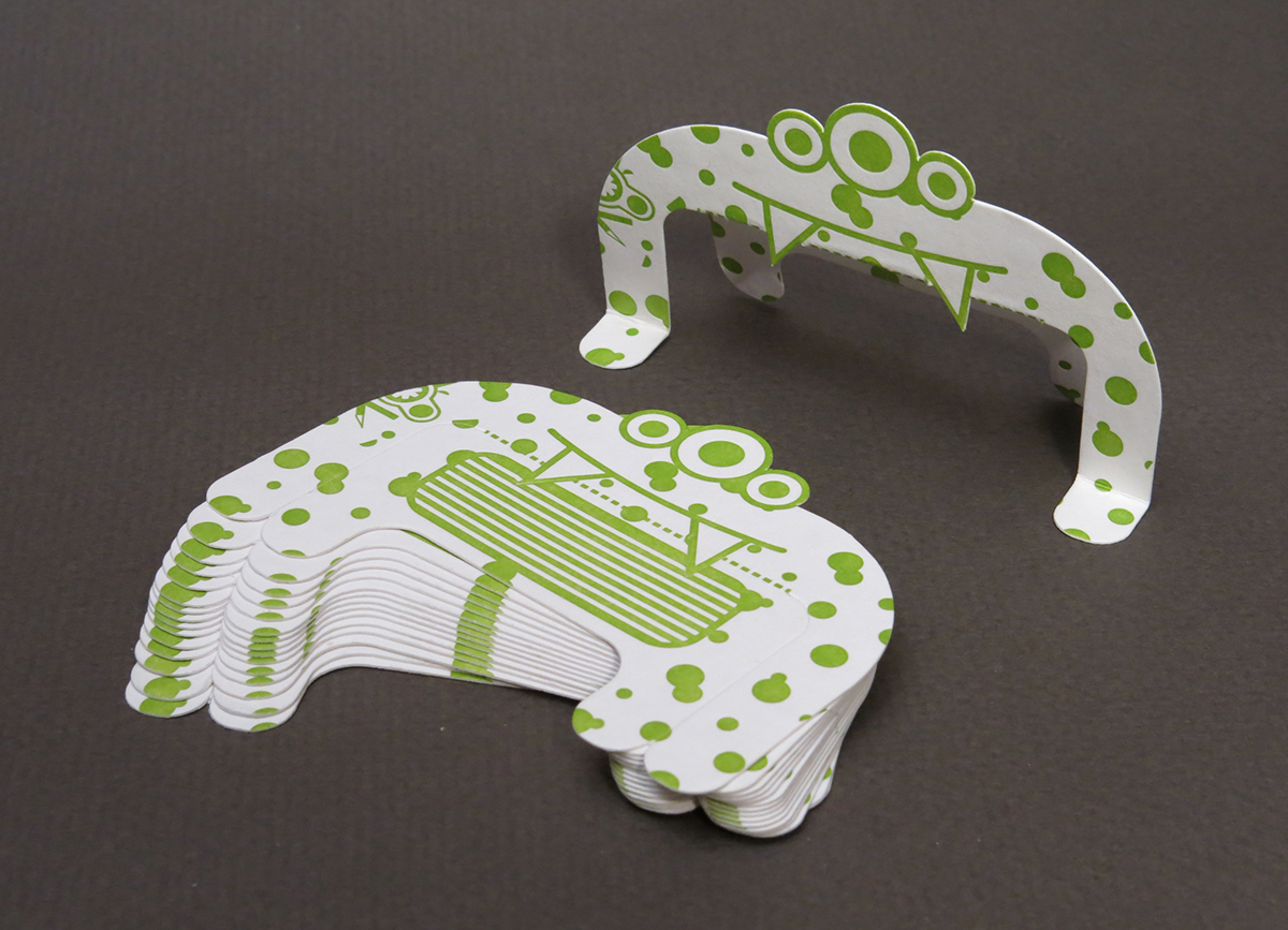 business card monster paper craft paper engineering