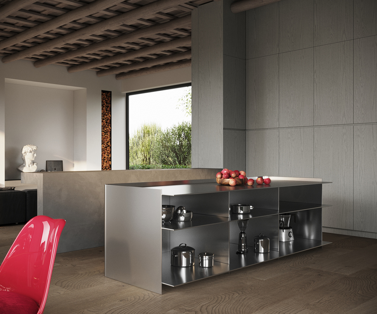 arhitecture contemporary Interior interior design  kitchen kitchen design rendering visualization