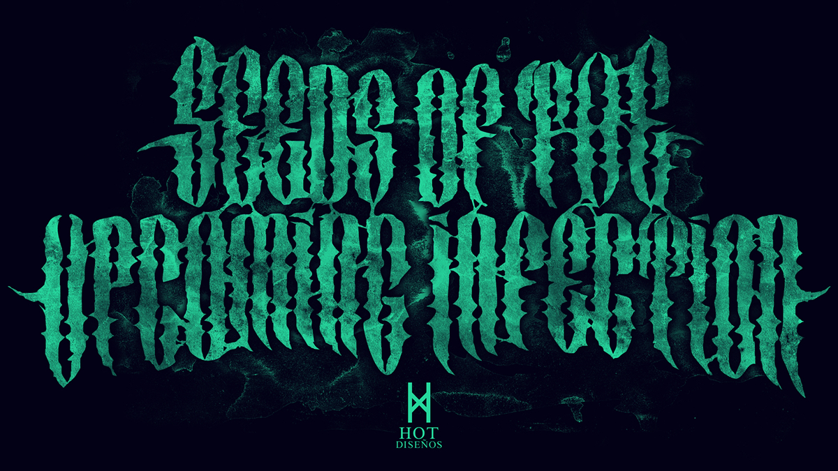 seeds of the upcoming infection seeds infection elhot Hot hotdesigns hotdiseños green metal deathcore Hardcore brutal band Logotype