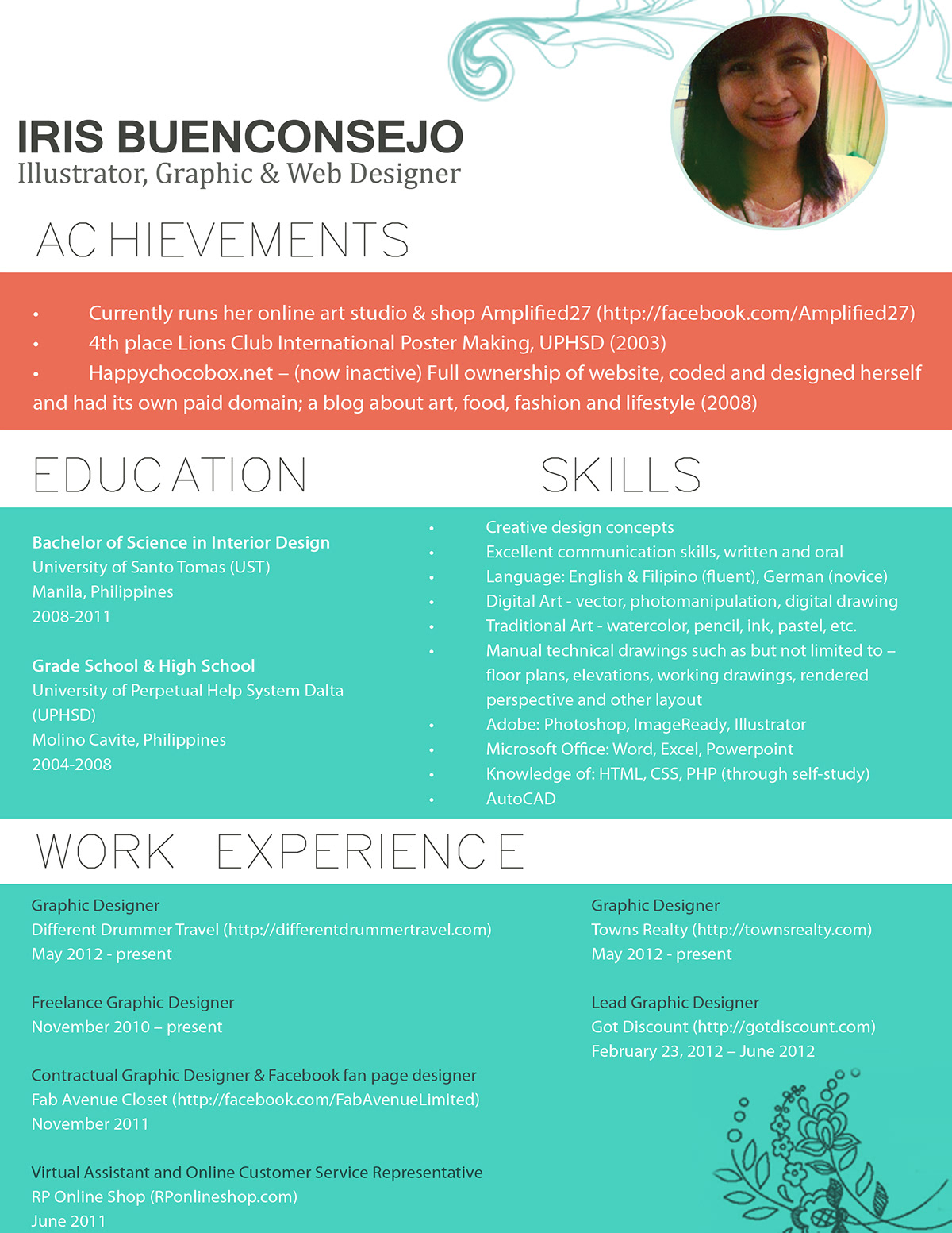 Resume Curriculum Vitae CV business card artist designer Illustrator