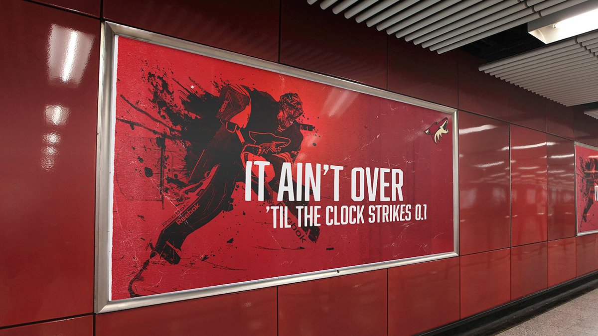 NHL arizona coyotes typography   branding  strategy sports marketing   Photo Manipulation  graphic design 