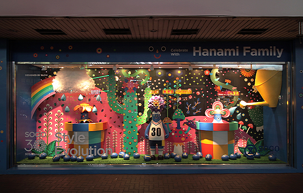 sogo shopping mall department store Mascot Character anniversary Promotion colorful environmental blue Flowers hanami cute trendy japanese