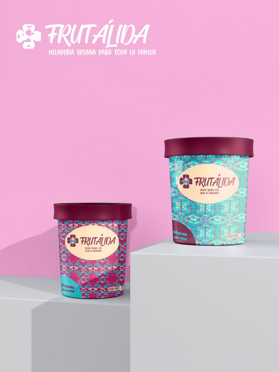 AZUL diseño grafico helado ilustracion morado nueces Patronderepeticion rosa texturas