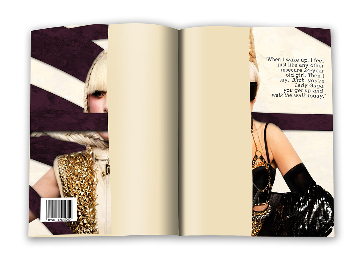 Lady Gaga book design constructivist constructivism Autobiography texture