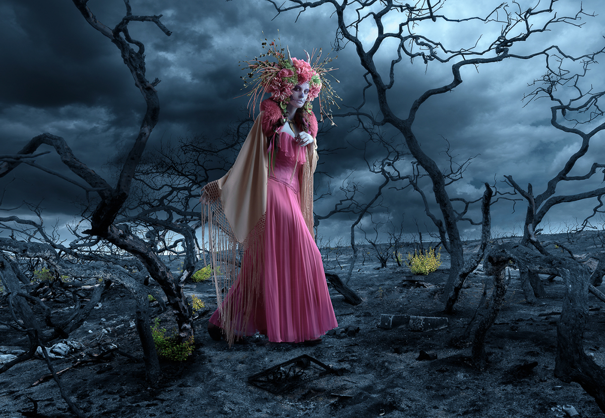 dia de los muertos Mexican day of the dead storm landscapes BODYPAINT