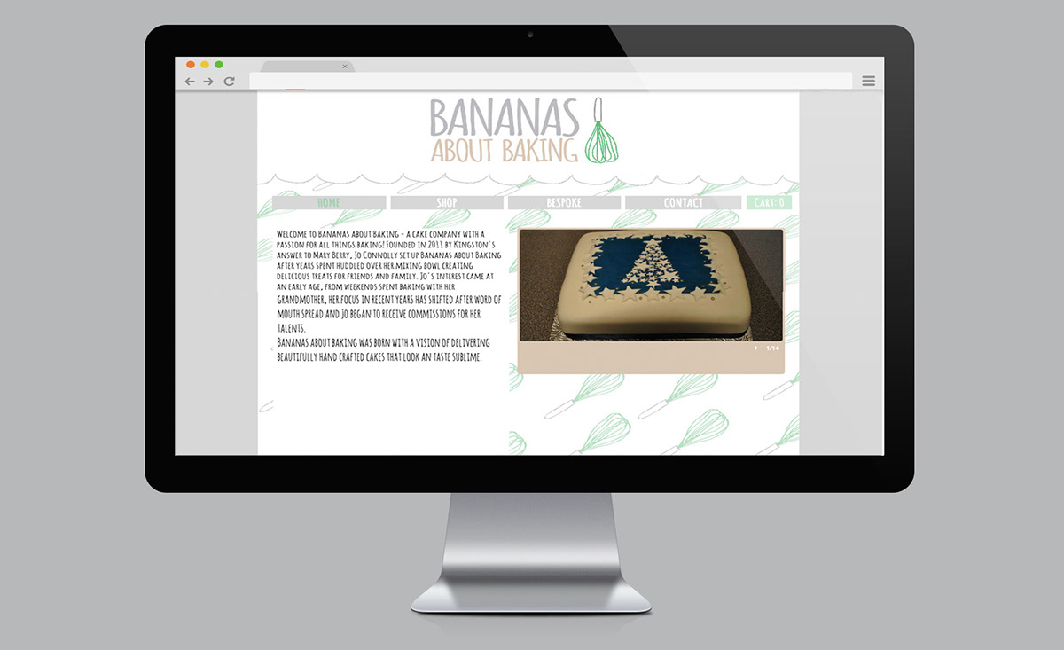 baking Bananas about Stationery Web design cakes identity